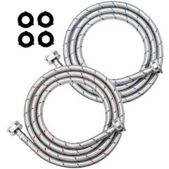 6Ft Stainless Steel Washing Machine Hose by Puxyblue for All 6ft, Silver