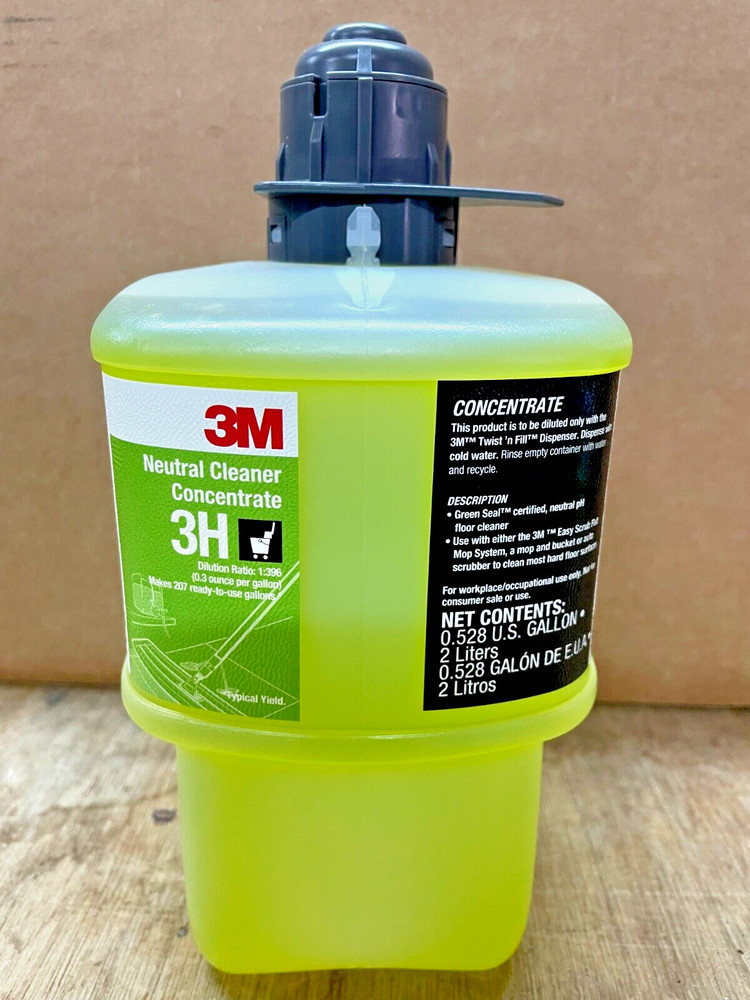 3M Neutral Floor Cleaner: 3H, Fits Twist ‘n Fill Dispenser Series, 2 L, Fresh