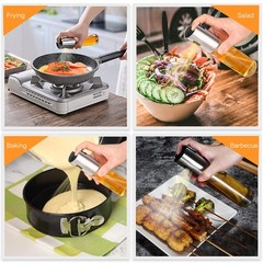 NORBASE Oil Sprayer for Cooking, 2 Pack Upgraded Olive Spray Transparent