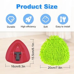 Spin Mop Replace Head, Base, Mop Replacement Head for O Cedar EasyWring 1 Tan…