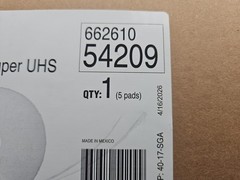 Norton 17″ White Super Gloss UHS Buffing/Polishing Pads 54209/662610 *Box of 5*