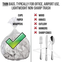 8 Gallon Trash Bags – 150 Small To Medium 1 Count (Pack of 150), Clear