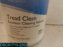 QTY=1 GAL REN TREAD CLEAN ESCALATOR SOLUTION CS-17-02 TRAVELATOR STEPS