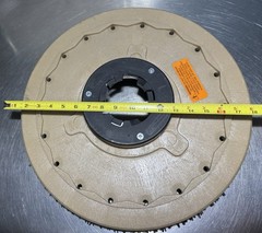 Malish 18″ Mal Grit Black Floor Stripping Brush w/ NP-9200 Tru-Fit Clutch Plate
