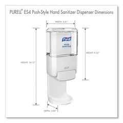 PURELL 502001 1,200 mL Push-Style Hand Sanitizer Dispenser – White (1/CT) New