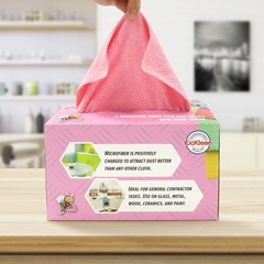 kickleen Microfiber Cleaning Cloth, Lint-Free Shop Towels Small, Pink