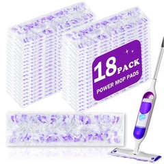 18 Pack Disposable Power Mop Refills for Swiffer – 5X Purple