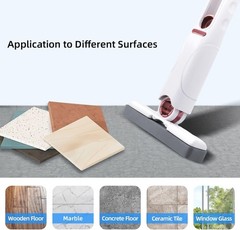 Mcbazel Portable Mini Cleaning Mop, Sponge Wet and Dry Use White