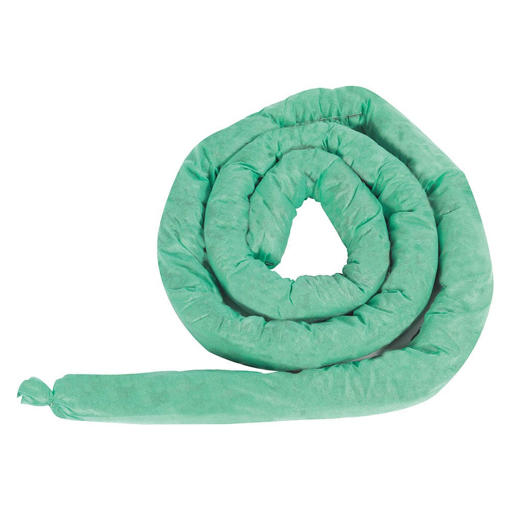 CONDOR 35ZR55 Absorb Sock,Chem/Hazmat,20ft L,PK2 35ZR55