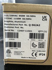 WORLD DRYER VERDEdri Graphite Aluminum Automatic Electric Dryer Model # Q-962A2