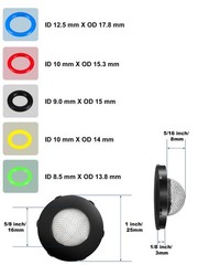 48 Pieces O-Ring Power Pressure 1 inches, Blue, Red, Green, Black, Yellow
