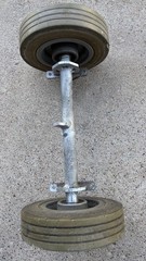 TASKI Swingo 455B Rear Wheel & Axle Assembly Complete – 4060410 / 4129901