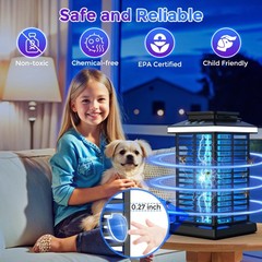 Garuted Bug Zapper Outdoor Mosquito Zapper 3 In 1 Rechargeable Bug Zapper