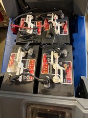 24V WINDSOR SABER CUTTER WALK BEHIND SCRUBBER, VERY CLEAN, 257 HOURS