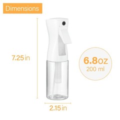 2 Pack Continuous Spray Bottles – Ultra Fine Mist (2-Pack) – 6.8 Oz, Clear