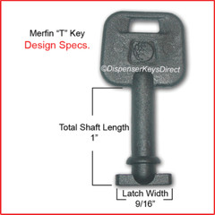 Merfin Dispenser Key for Paper Towel & Toilet Tissue Dispensers – (10/pk.)