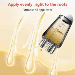 Scalp Applicator Hair Regrowth & Styling Solution Guide Comb Head Oil Roller