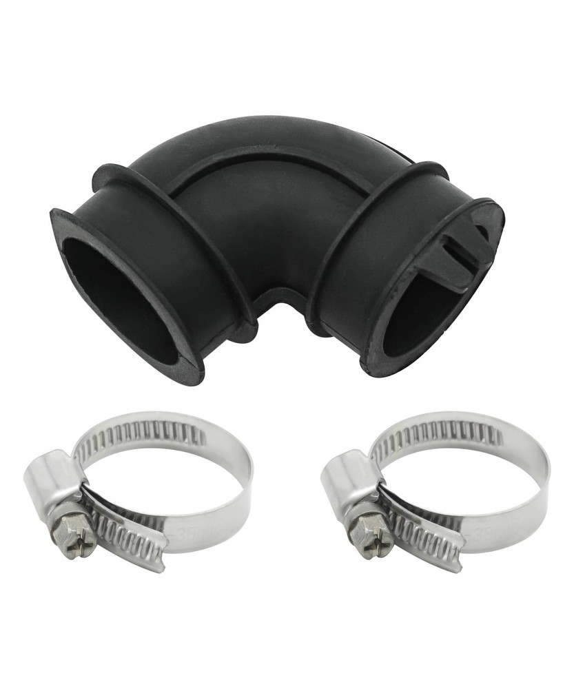WD24X33918 Dishwasher Circulation Pump To Sump Elbow Hose With Clamps Black
