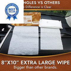 Air Jungles 3in1 Leather Cleaner Wipes 70 70 Count (Pack of 1),