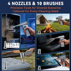 Compressed Air Duster – 160,000RPM Electronic Air Duster with LED Light, 4-Ge…