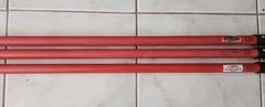 ABCO ct 08006 Commercial Mop Pole Handle 54″ x 1″ Red Set Of 3 Grease Beater
