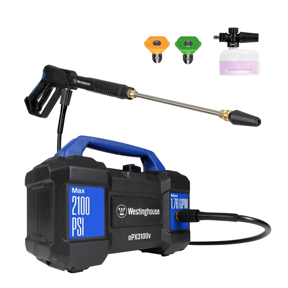 Westinghouse ePX3100v Electric Pressure Washer, 2100 Max PSI 1.76 Max GPM, Bu…