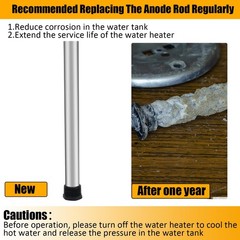 6 Pack RV Water Heater 9.25″L x 3/4″ NPT Anode Rod & Flush Wand & Socket