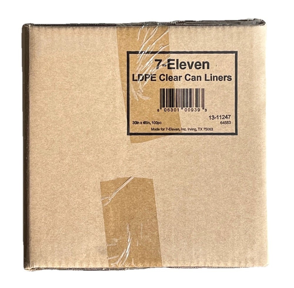 100pc 30in x 46in LDPE Clear Can Liners