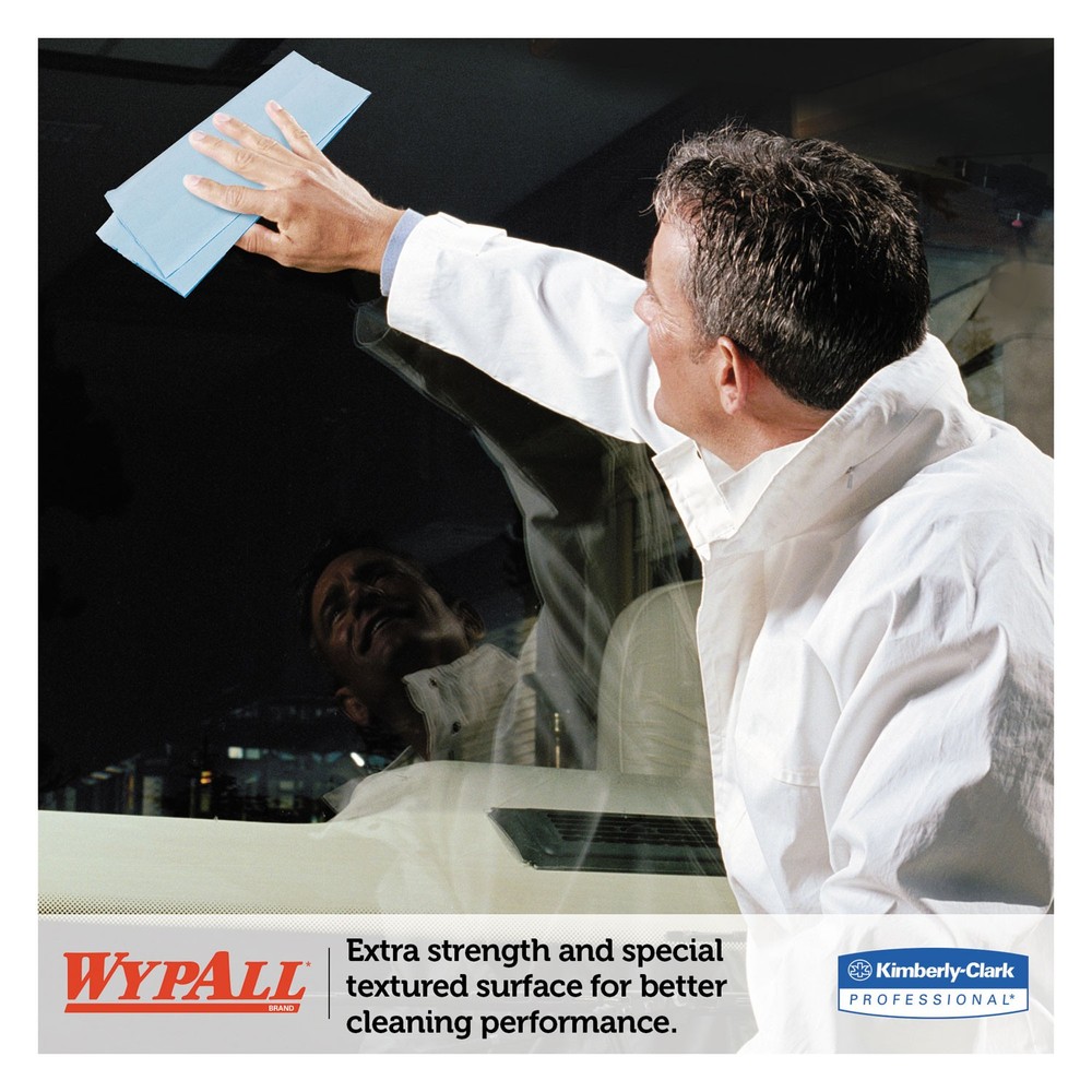 WypAll* L10 Windshield Wipers, Banded, 2-Ply, 9 3/10 x 10 1/2, 140/Pack, 16 Pack