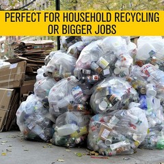 Aluf Plastics 60 Gallon Clear Trash Bags – Huge 100 Pack – 38 X 58 – 1.5 Mil