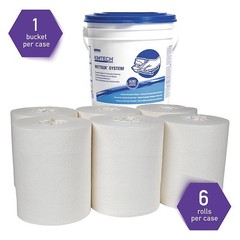 Wypall 6411 Wypall Dry Wipe Roll, White, Hydroknit, 12 In X 6 In, 90 Sheets