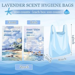 Teenyyou 200 Count Ocean Water Scented Small Trash Bags Small Diaper Baggies