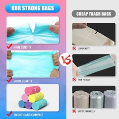 T.Foring 150 Count 4 Gallon Small Trash Bags – Colored Bathroom Garbage Bags