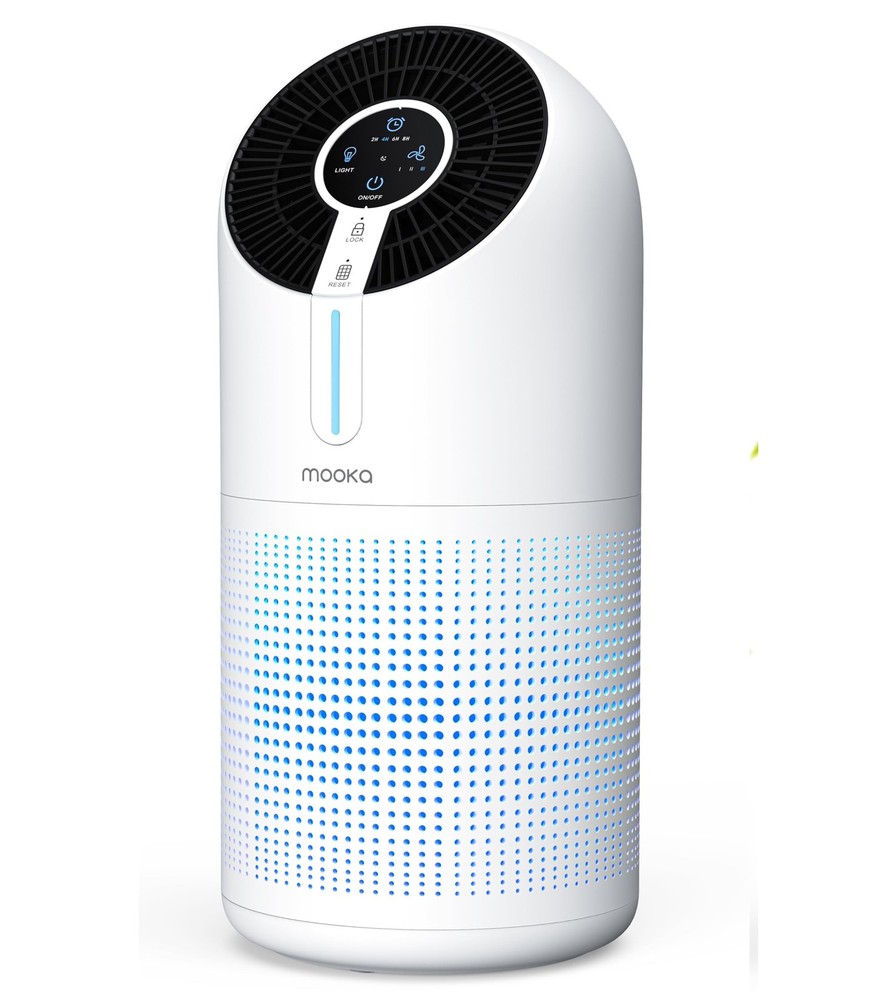 MOOKA Air Purifiers for Home Large Room up to 1095ft², H13 HEPA Filter Air