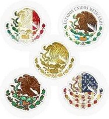 2 Inch Eagle Hard Hat Sticker, 5-Pack Shield Stickers Size: 2in