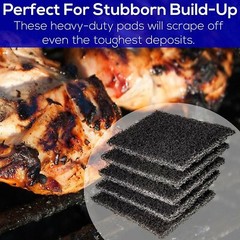 [5-Pack] Non Scratch Grease Scouring Pad for Industrial Grill & Griddle Cleaning