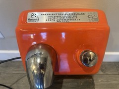 NOS Brunswick Model A Hand Dryer (World Hand Dryer) Orange Bowling Alley Vintage