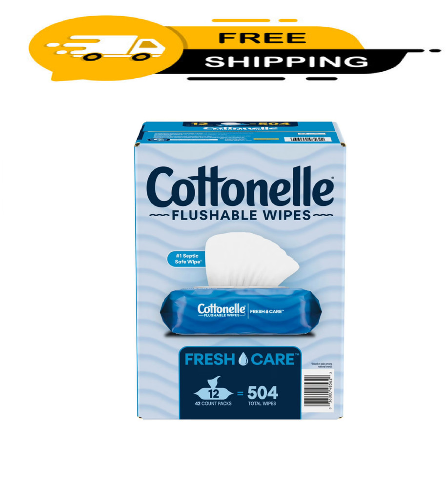 Cottonelle Freshcare Flushable Wipes, 12 ct., 504 wipes