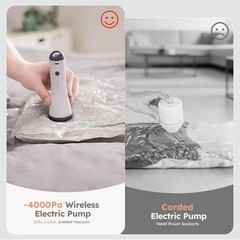Wireless Portable Vacuum Sealer Pump, USB Fast Charging & Rechargeable, Powerful