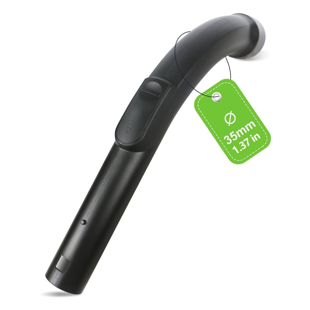 For Miele Vacuum Cleaner Bent End Hose, Plastic Replacement Part, Black