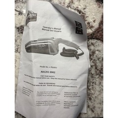 Armor All 12V Car Vac AA12V1 0902 Portable Handheld Vacuum Cleaner DC Power Cord