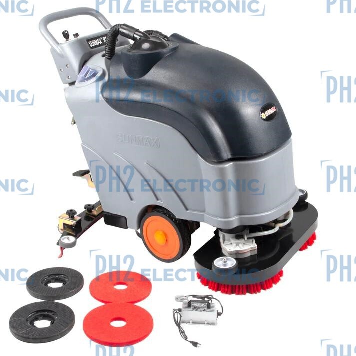 SUNMAX RT50DW 26″ Dual Brushes Self-Propelled Floor Scrubber Dryer Machine