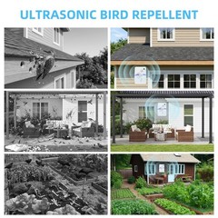 2026 Ultrasonic Bird Repellent Devices 1 Count (Pack of 2), White