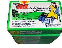 4 Ultra Gain Laundry Detergent 3.7 oz Sample Box 1991 Freshens Like Sunshine H3