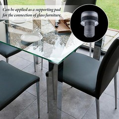 Jeffdad 50 Pcs Glass Table Bumpers – 5 Size Clear 0.31 inch, Transparent