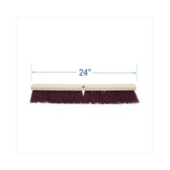Boardwalk 20324 Floor Brush Head 3 1/4 Maroon Stiff Polypropylene 24 Bwk 20324