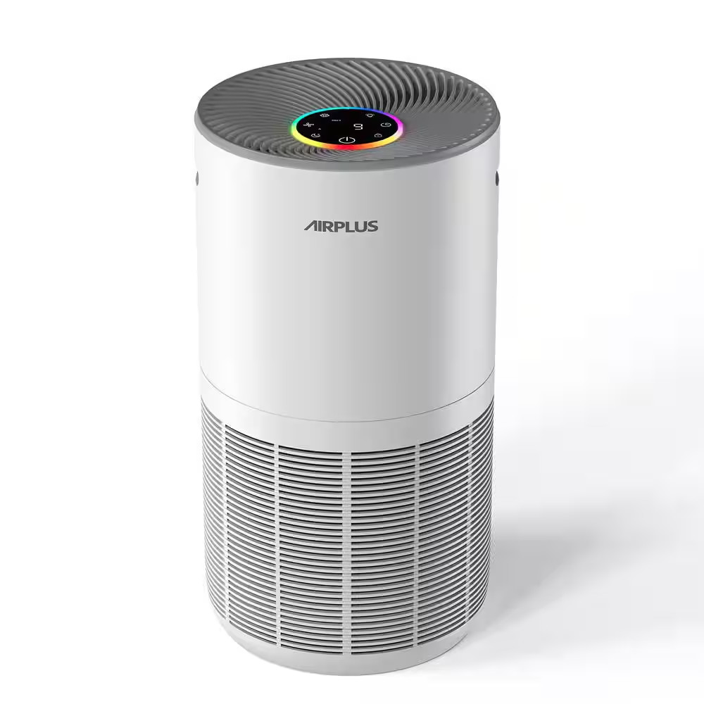 3000 Sq. Ft. True HEPA H13 Personal Room Air Purifier in Whites, 99.97% Cleaner,