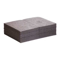 Pig Mat231 Sorbent Pad, 11 Gal, 15 In X 20 In, Universal, Gray, 50 Pk