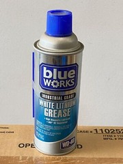 12 new Blue Works 11025 Industrial-Grade White Lithium Grease, 10 oz. Spray Cans