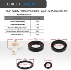 New Seal Kit Fits For Cat Pump Model 30 31 34 35 310 340 350 310B 310S 30623
